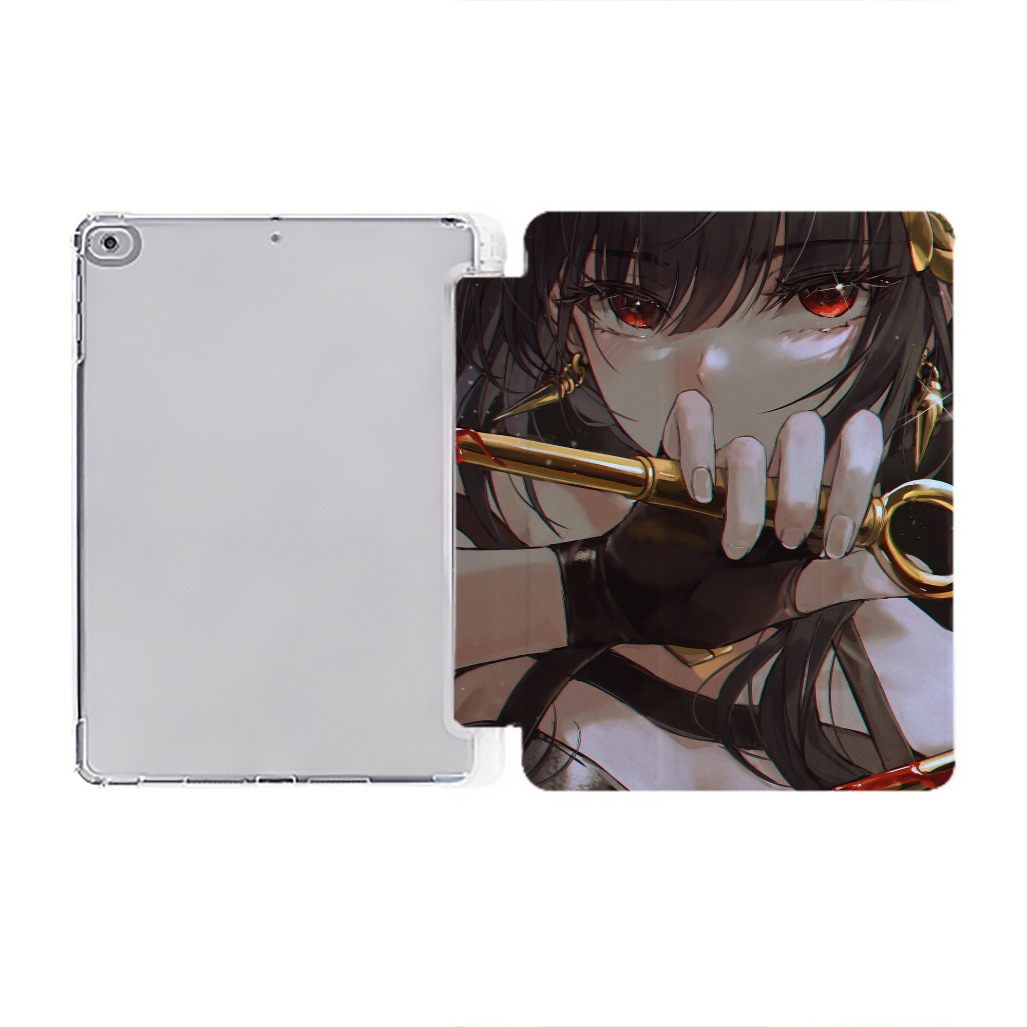 （画像用） SPY×FAMILY间谍家家酒 IPad ケース ペン収納付き 三つ折りスタンド PUレザー×シリコン 対応機種9.5/10.5/10.9インチ